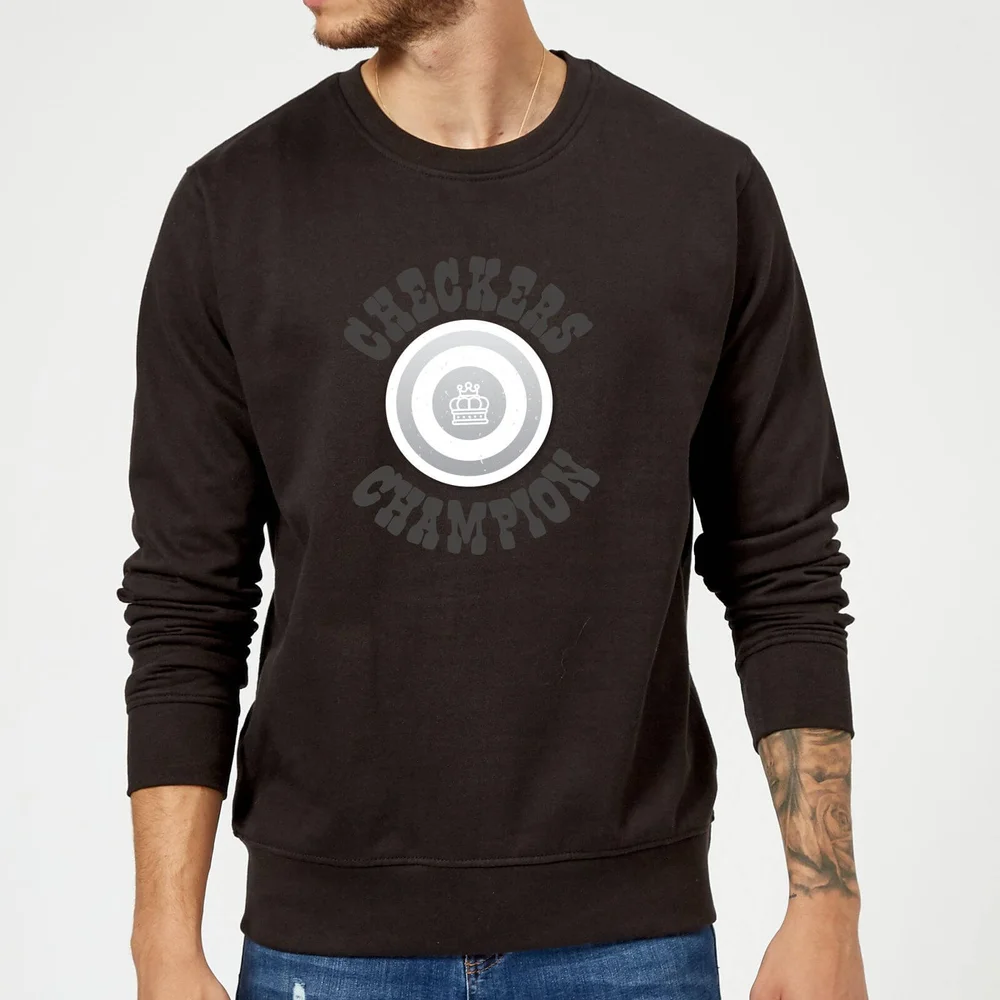 Checkers Champion White Checker Sweatshirt - Black - S - Schwarz Bild 1