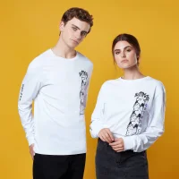 Gotham Guardian Panel Longsleeve T-Shirt - Weiß