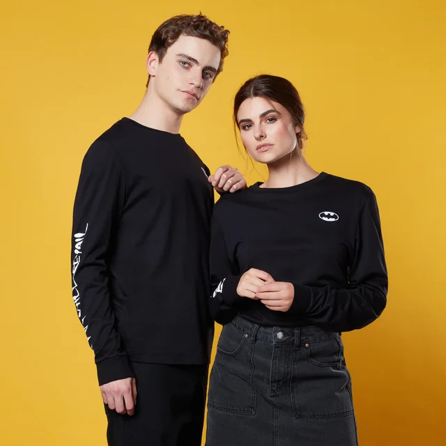 Mean Streets Of Gotham Longsleeve T-Shirt - Schwarz