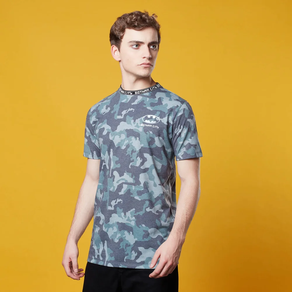 Batman Camo Neck Ribbed T-Shirt - Khaki - M Bild 1