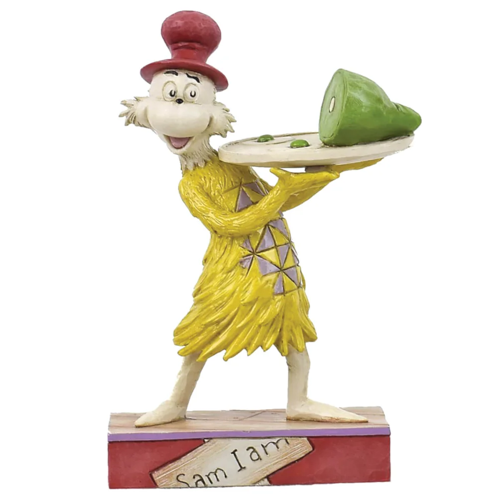 Dr Seuss von Jim Shore Sam Holding Plate of Green Eggs and Ham Bild 1