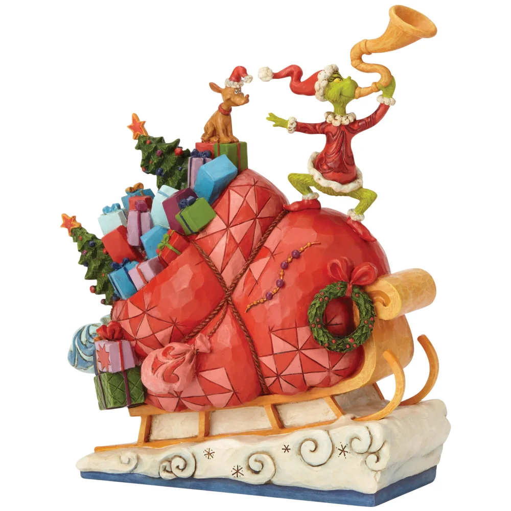 The Grinch By Jim Shore Grinch on Sleigh Figurine Bild 1