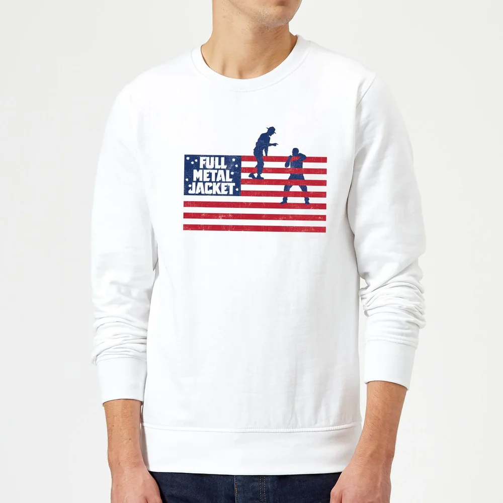 Full Metal Jacket American Stripes Sweatshirt - White - S Bild 1