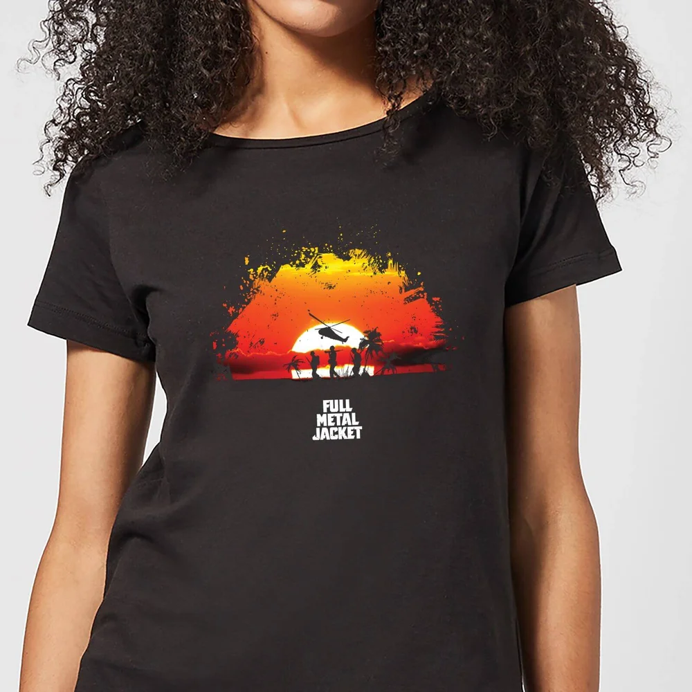 Full Metal Jacket Sunset Distressed Women's T-Shirt - Black - S - Schwarz Bild 1