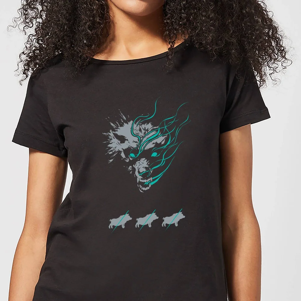 Magic The Gathering Throne of Eldraine Big Bad Wolf Women's T-Shirt - Black - XS Bild 1