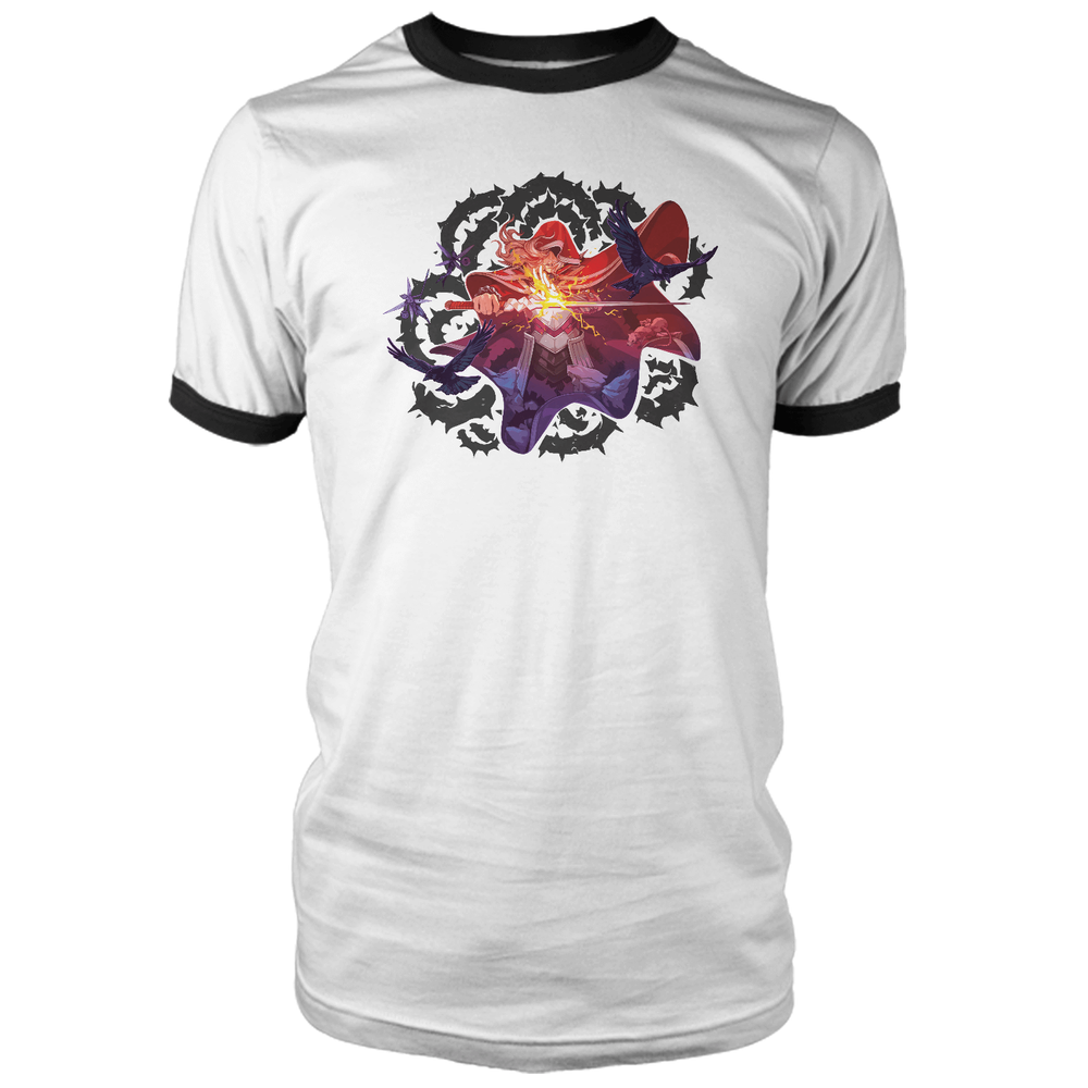 Magic The Gathering Throne of Eldraine Lil Red Rowan Hood White / Black Ringer T-Shirt - White - S Bild 1
