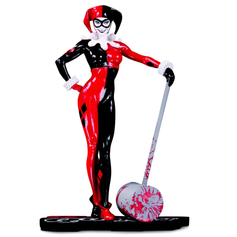 DC Collectibles Harley Quinn Red Figur von Adam Hughes in Schwarz-Weiß Bild 1
