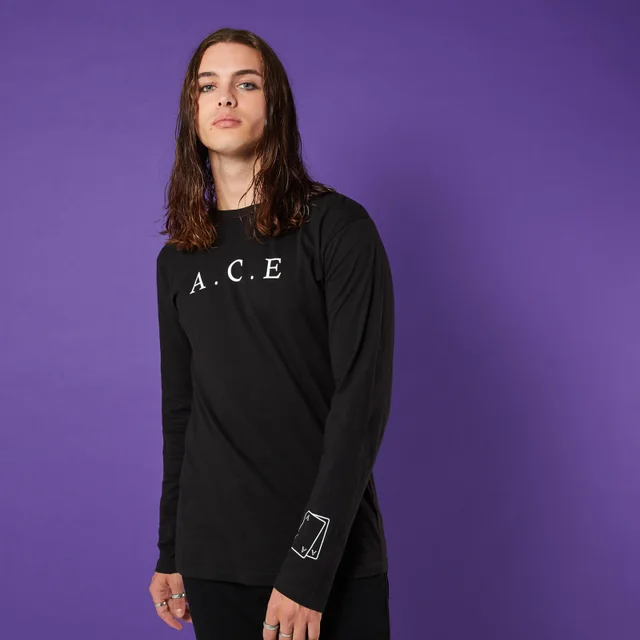 A.C.E Up My Sleeve Unisex Long Sleeve T-Shirt - Schwarz