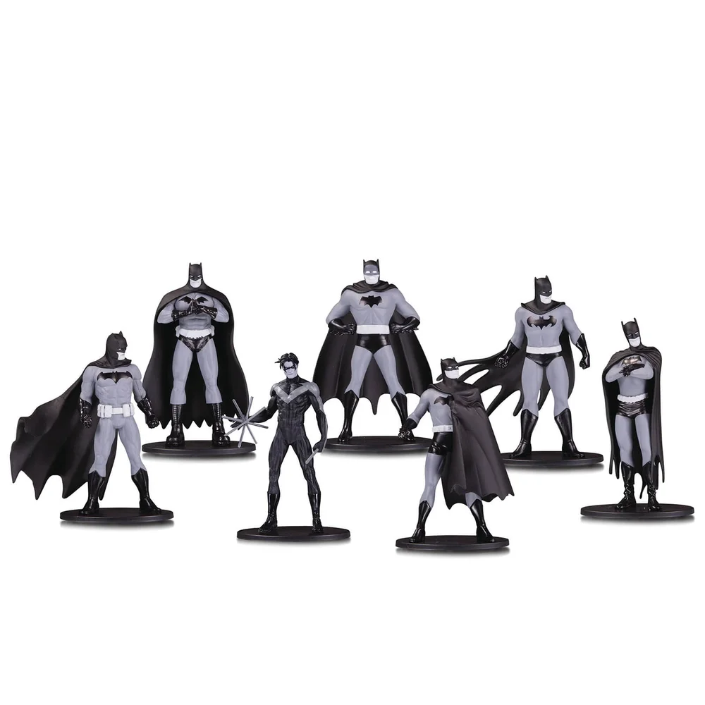 DC Collectibles Batman Black & White Mini PVC Figure 7 Pack Set 1 Bild 1