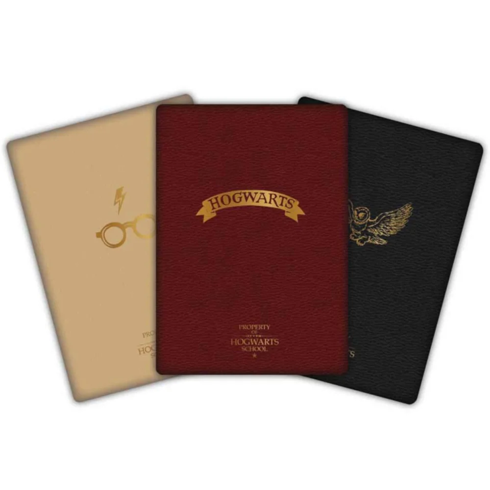 Harry Potter A6 Notebooks 3 Pack (Hogwarts Design) Bild 1