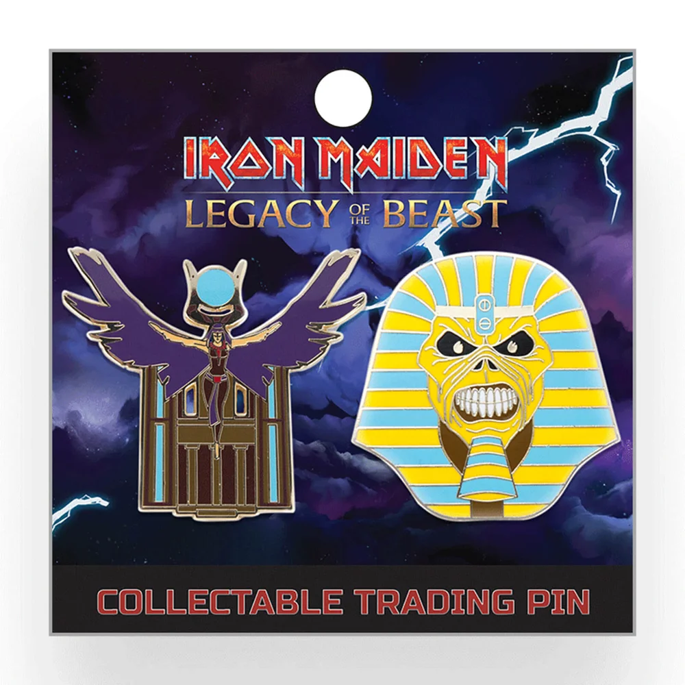 Iron Maiden Legacy of the Beast Lapel Pin - Pharaoh Eddie and The Goddess Aset Bild 1