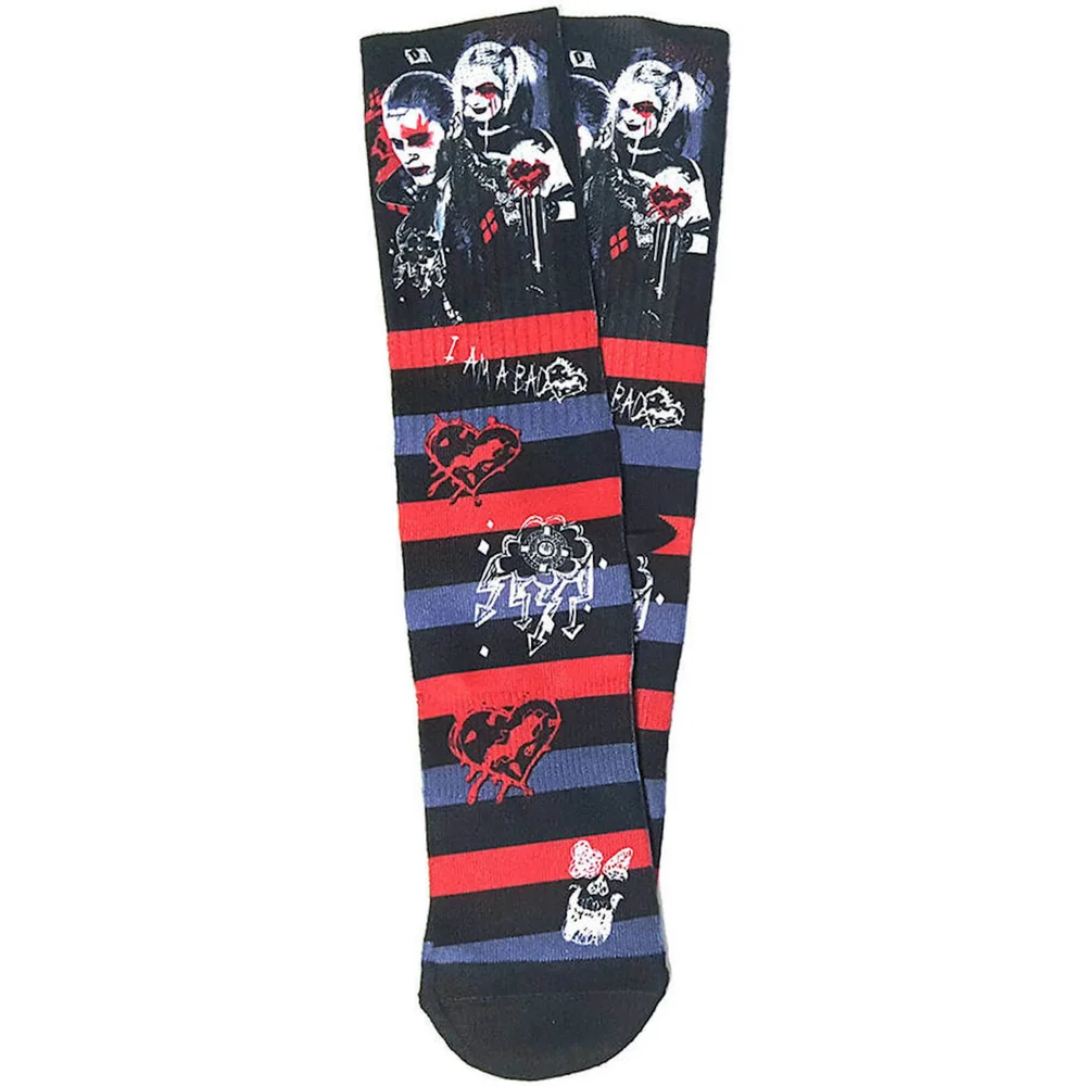 DC Comics Suicide Squad Crew Socks - Joker & Harley Quinn Bild 1