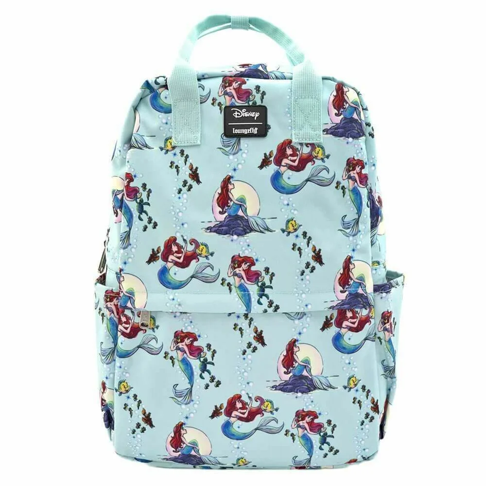 Loungefly Disney Ariel Scenes Aop Nylon Square Backpack Bild 1
