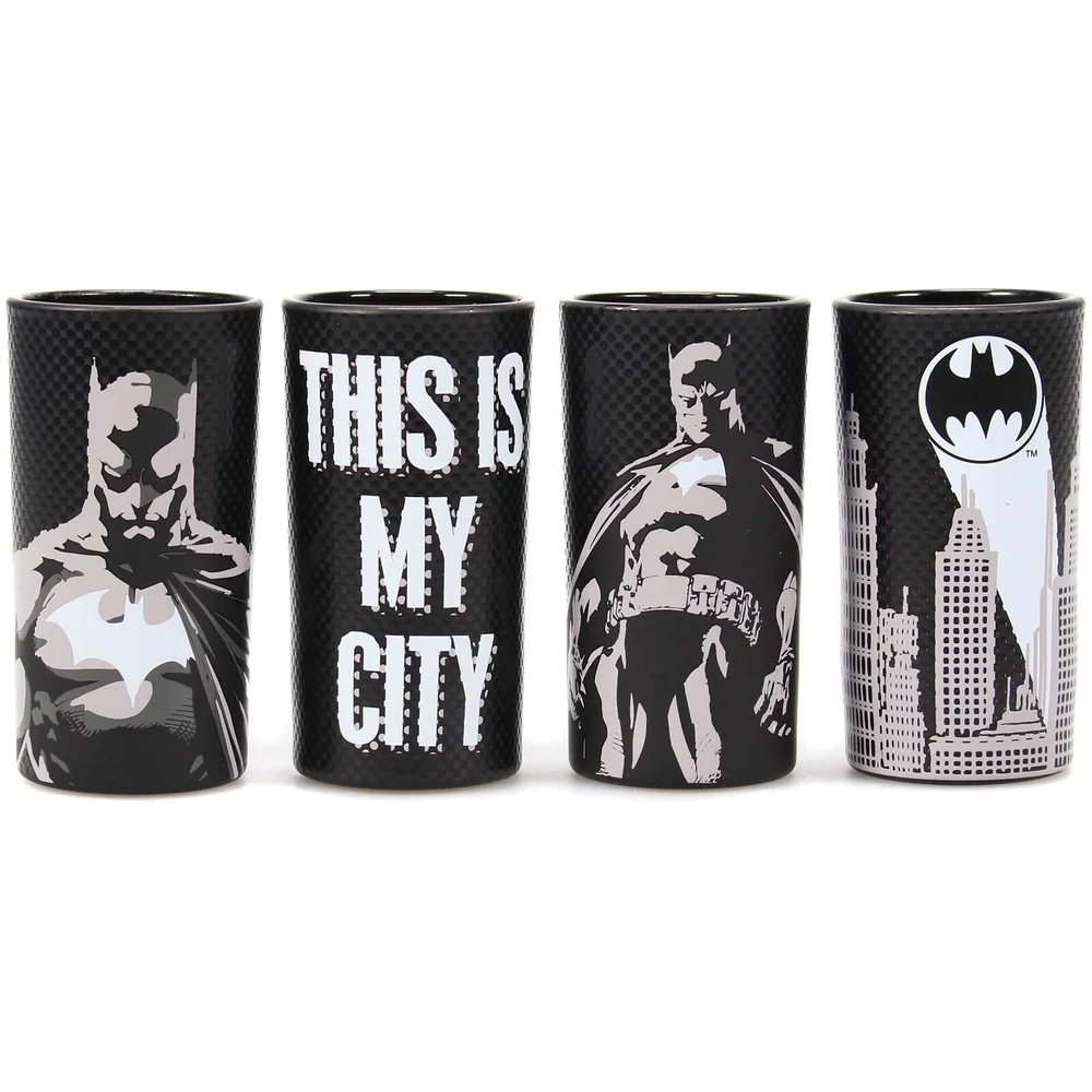 Batman 4er-Set Mini-Gläser Bild 1