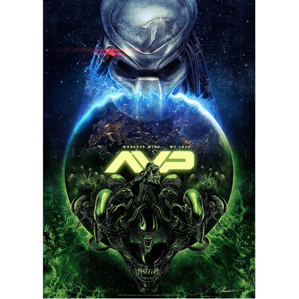 Alien V Predator "15. Jahrestag" Giclée von Chris Christodoulou - Zavvi Exclusive Bild 1
