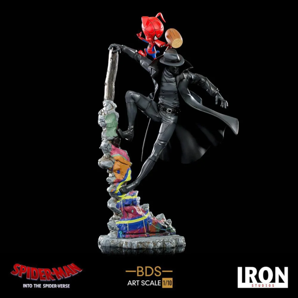 Iron Studios Spider-Man: Into the Spider-Verse BDS Art Scale Deluxe Statue 1/10 Noir & Spider-Ham Bild 1