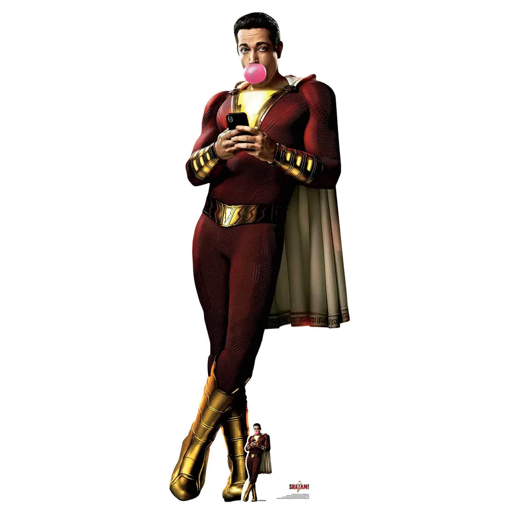 Shazam Bubblegum (Zachary Levi) Leben Größe Cut-Out Bild 1