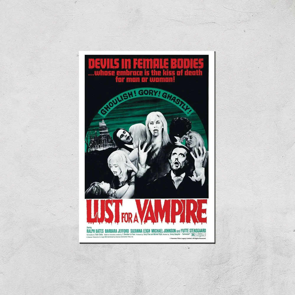 Devils In Female Bodies - Lust For A Vampire Giclee Art Print - A2 - Print Only Bild 1