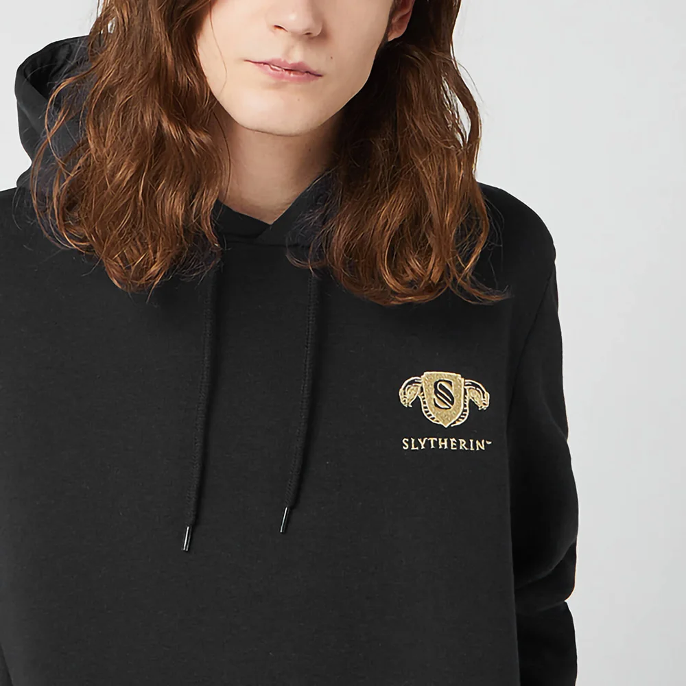 Harry Potter Slytherin Unisex Embroidered Hoodie - Black - S Bild 1