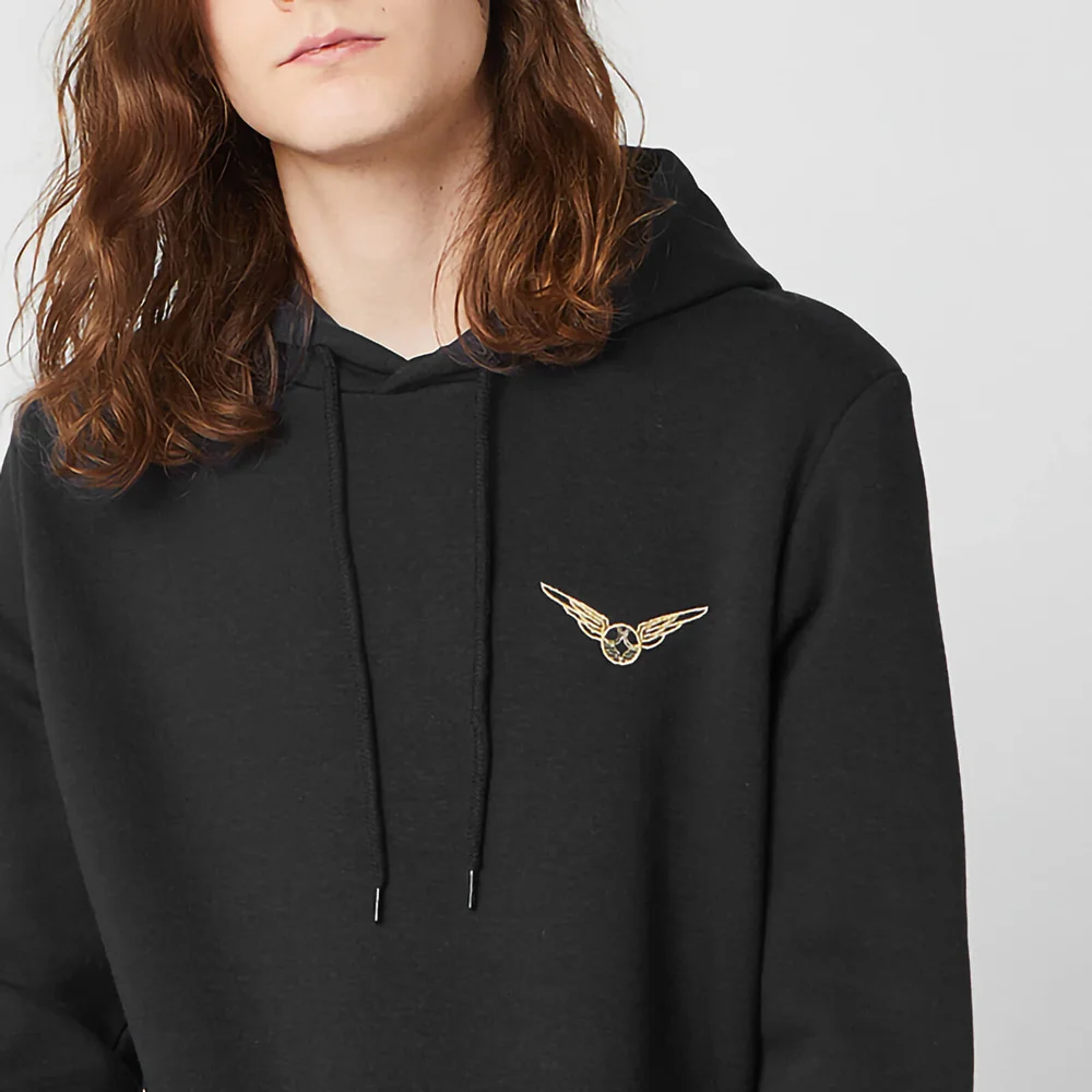 Harry Potter Golden Snitch Unisex Embroidered Hoodie - Black - S Bild 1