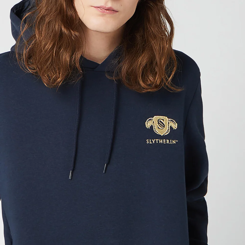 Harry Potter Slytherin Unisex Embroidered Hoodie - Navy - S Bild 1