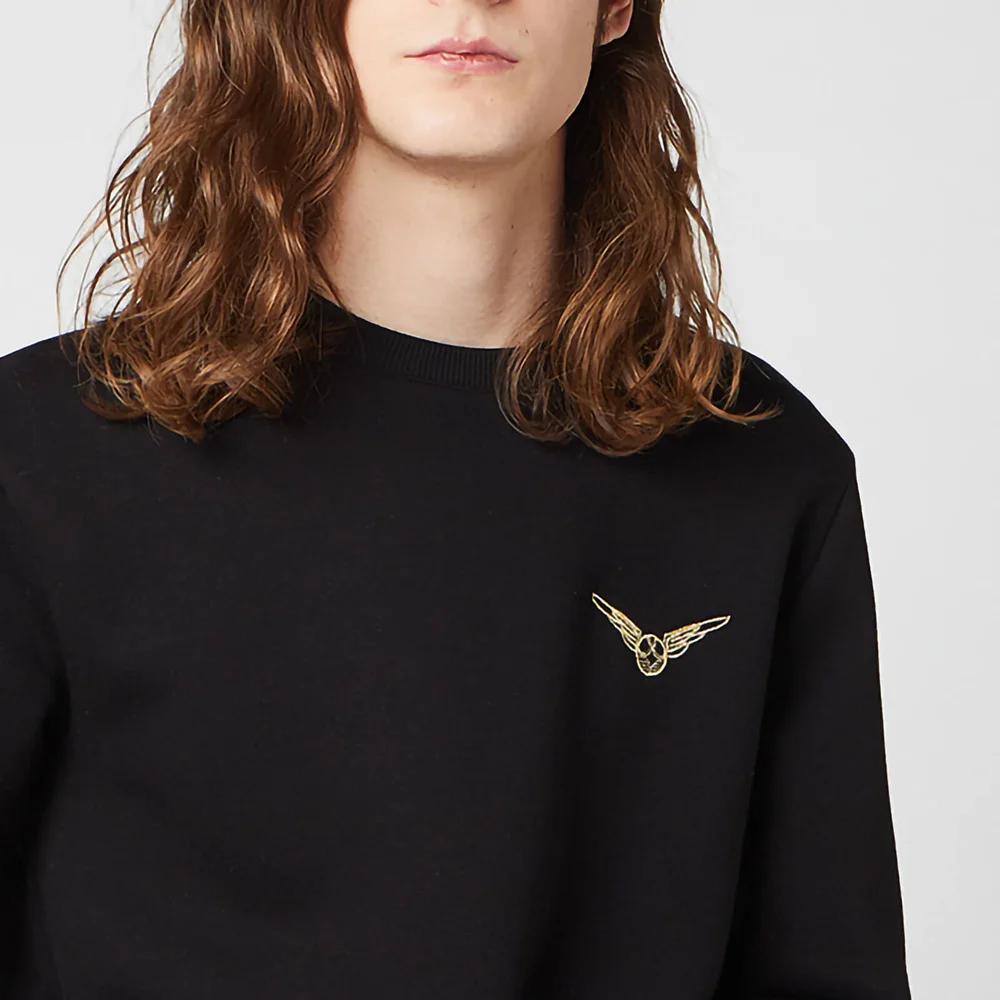 Harry Potter Golden Snitch Unisex Embroidered Sweatshirt - Black - S Bild 1