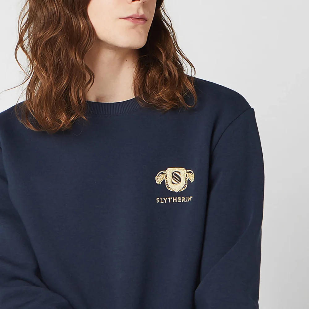 Harry Potter Slytherin Unisex Embroidered Sweatshirt - Navy - S Bild 1