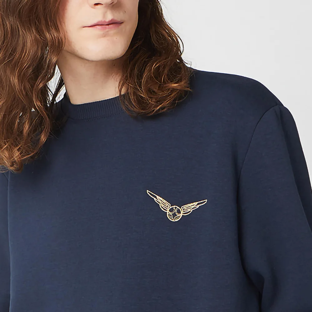 Harry Potter Golden Snitch Unisex Embroidered Sweatshirt - Navy - S Bild 1