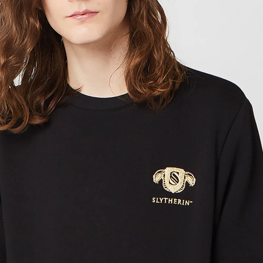 Harry Potter Slytherin Unisex Embroidered Sweatshirt - Black - S Bild 1