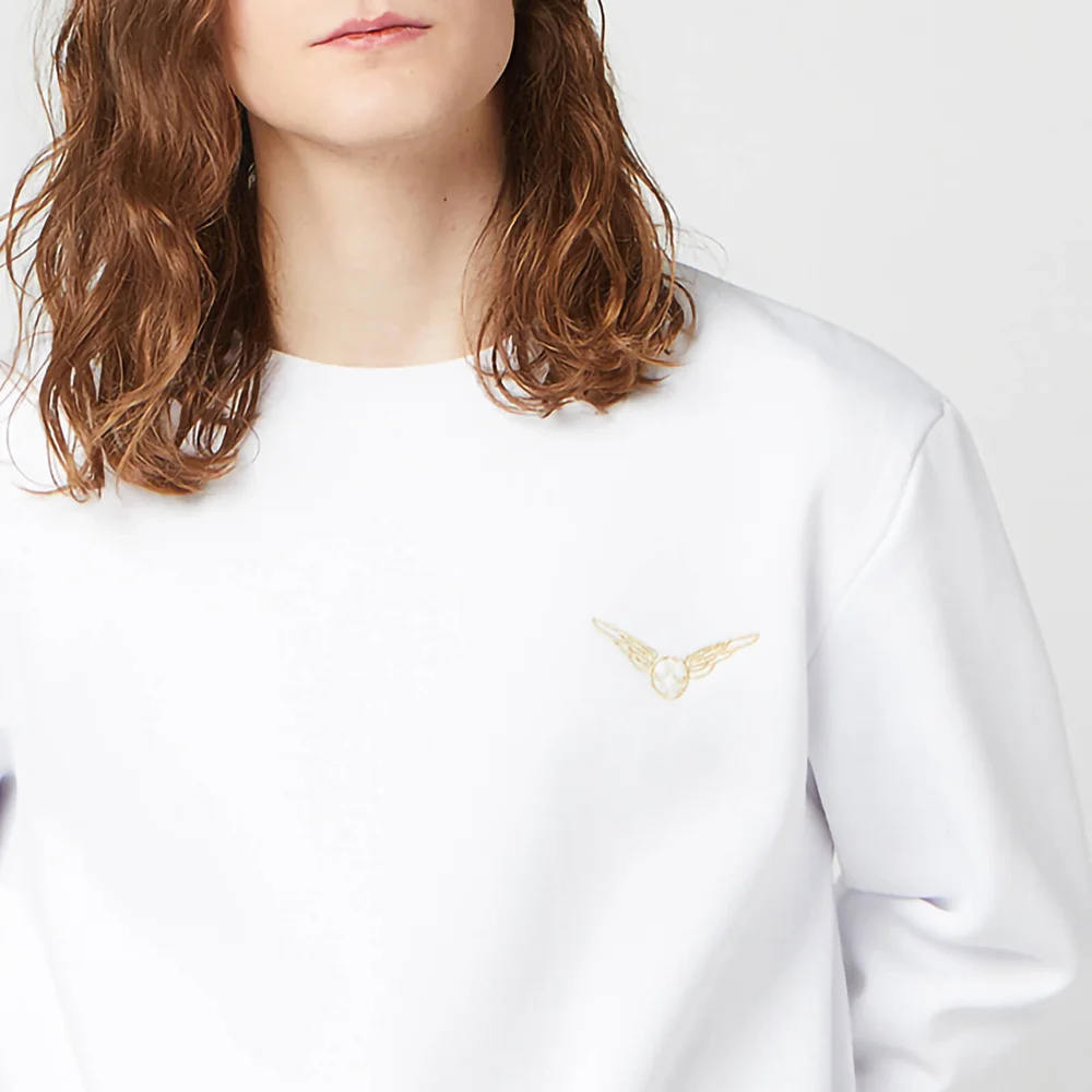 Harry Potter Golden Snitch Unisex Embroidered Sweatshirt - White - S Bild 1