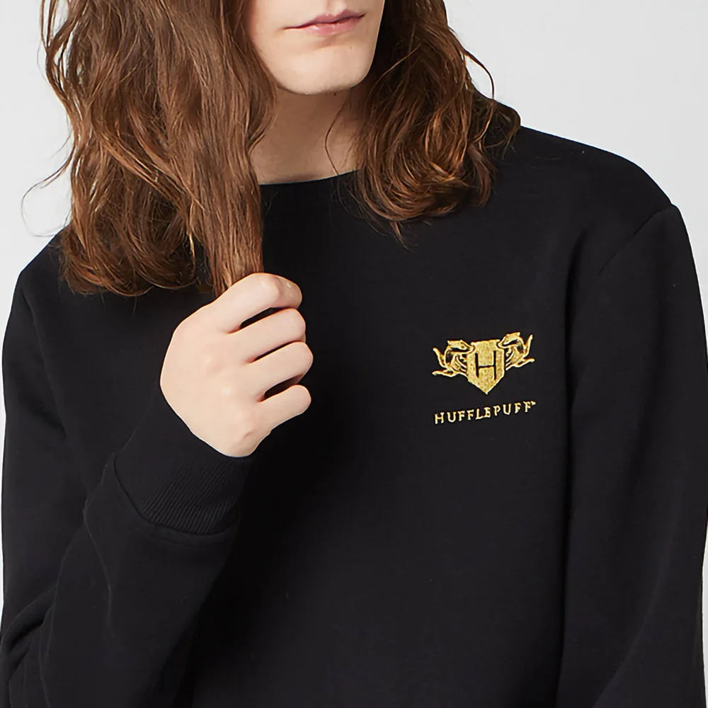 Harry Potter Hufflepuff Unisex Embroidered Sweatshirt - Black - S Bild 1