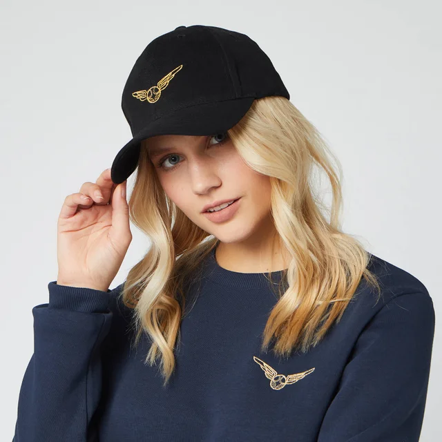 Harry Potter Golden Snitch Embroidered Cap - Black