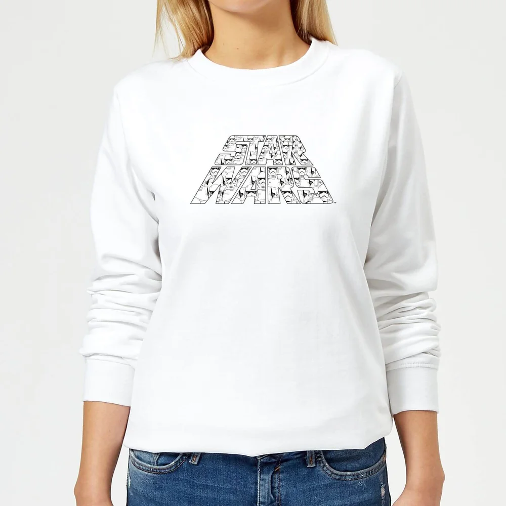 Star Wars The Rise Of Skywalker Trooper Filled Logo Women's Sweatshirt - White - XS Bild 1