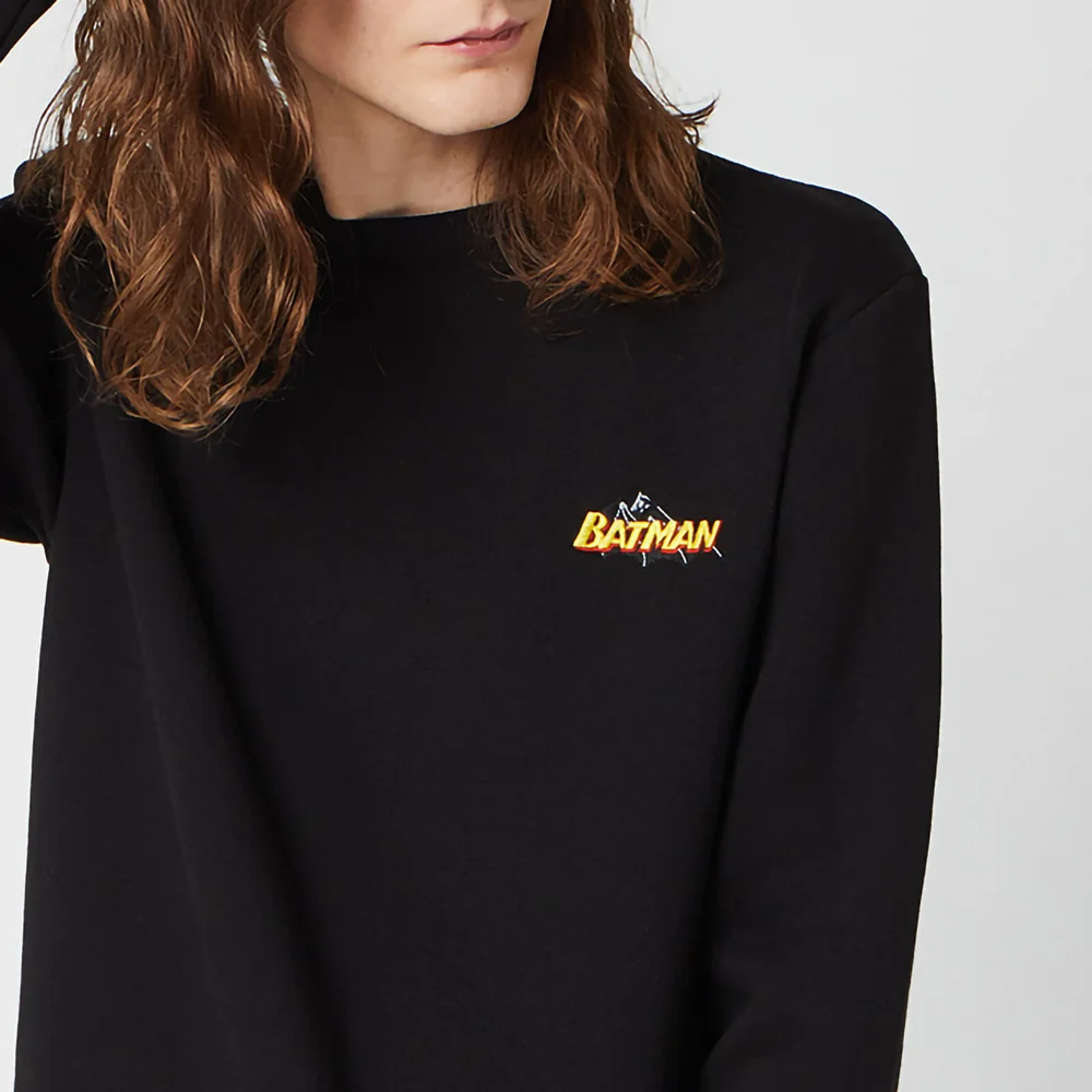 DC Batman Unisex Embroidered Sweatshirt - Black - S Bild 1