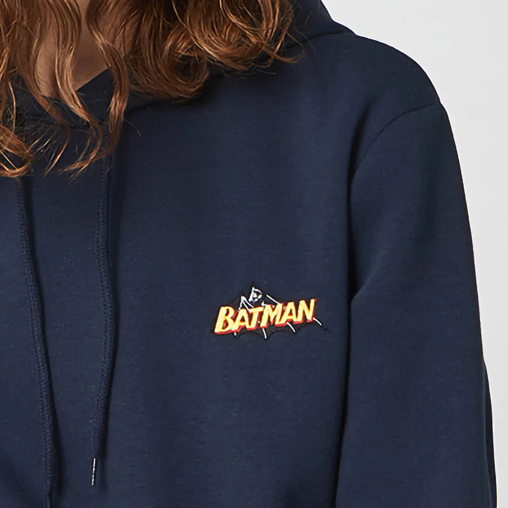 DC Batman Unisex Embroidered Hoodie - Navy - S Bild 1