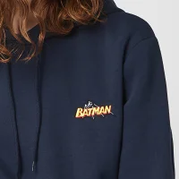 DC Batman Unisex Embroidered Hoodie - Navy