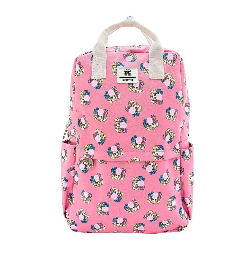 Loungefly DC Comics Harley Quinn Bubble Gum Nylon Square Backpack Bild 1