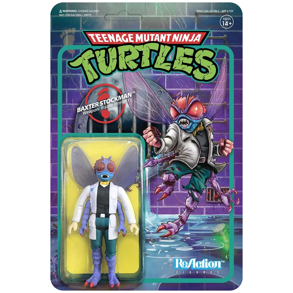 Super7 Teenage Mutant Ninja Turtles ReActuin Figur - Baxter Stockman Bild 1
