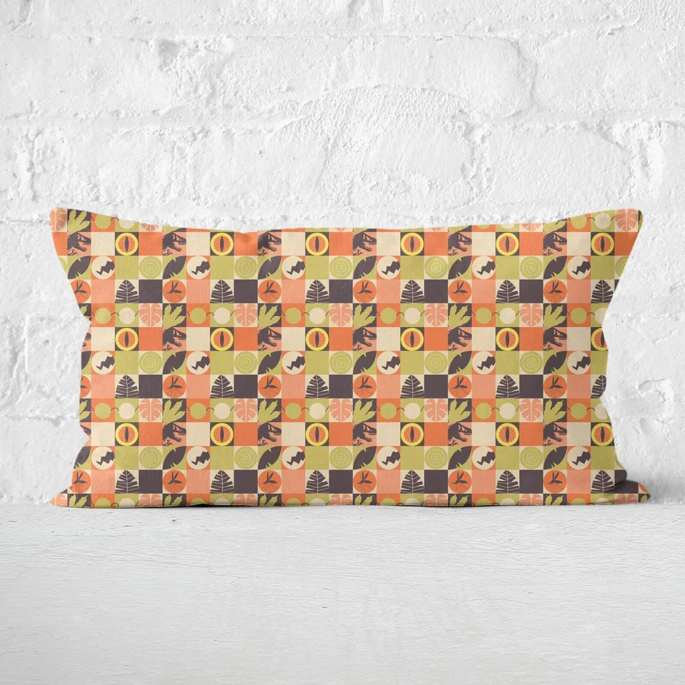 Orange Jurassic Park Rectangular Cushion 30x50 - Soft Touch Bild 1