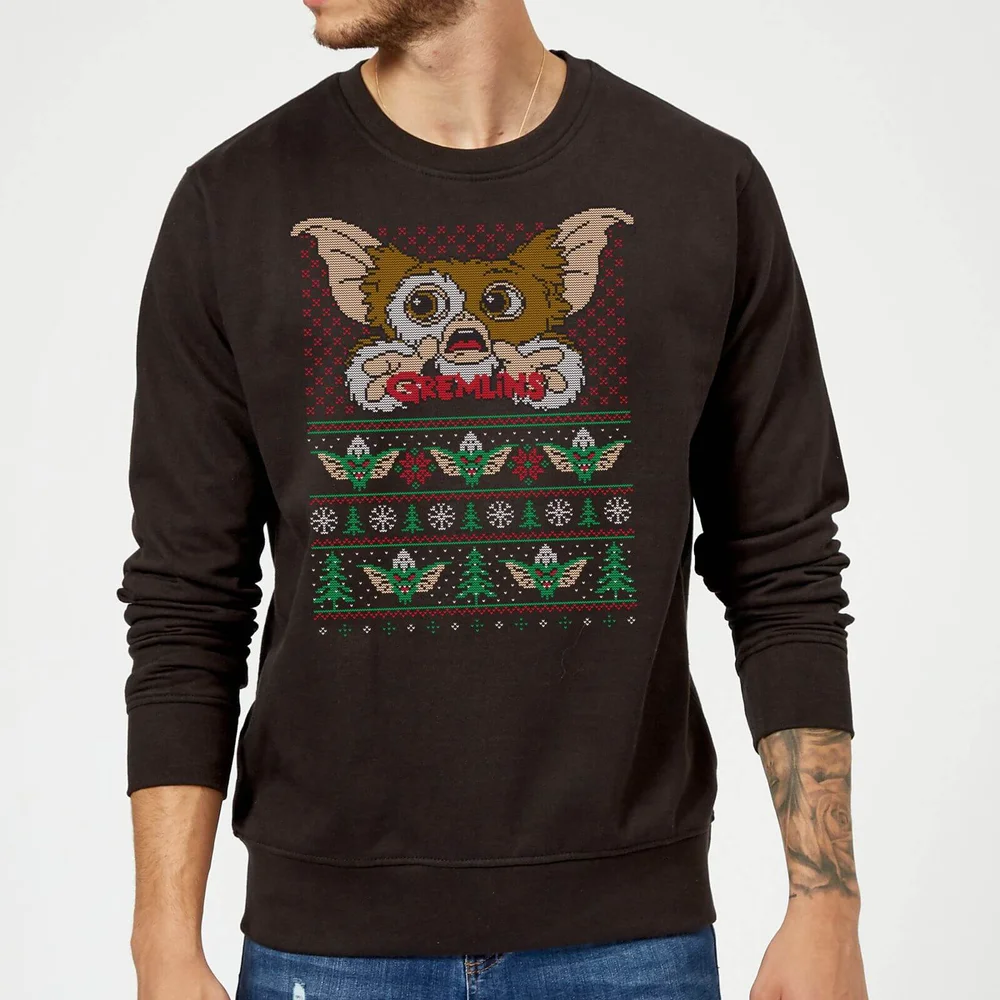 Gremlins Ugly Knit Weihnachtspullover – Schwarz - S Bild 1