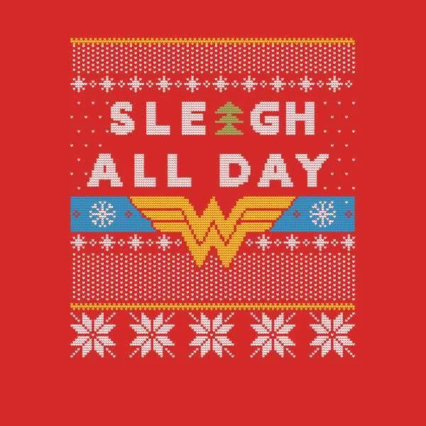 DC ComicsWonder Woman 'Sleigh All Day Weihnachtspullover – Rot
