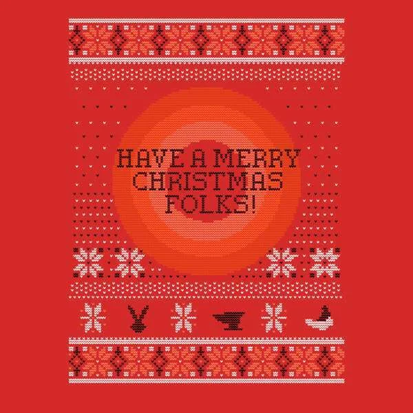 Looney Tunes Knit Weihnachtspullover – Rot