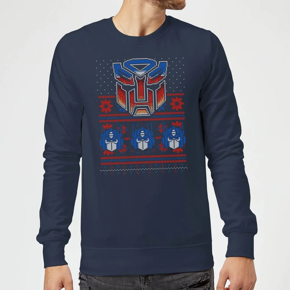 Autobots Classic Ugly Knit Weihnachtspullover – Navy - S Bild 1