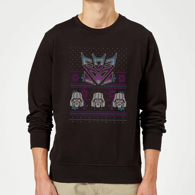 Decepticons Classic Ugly Knit Weihnachtspullover – Schwarz