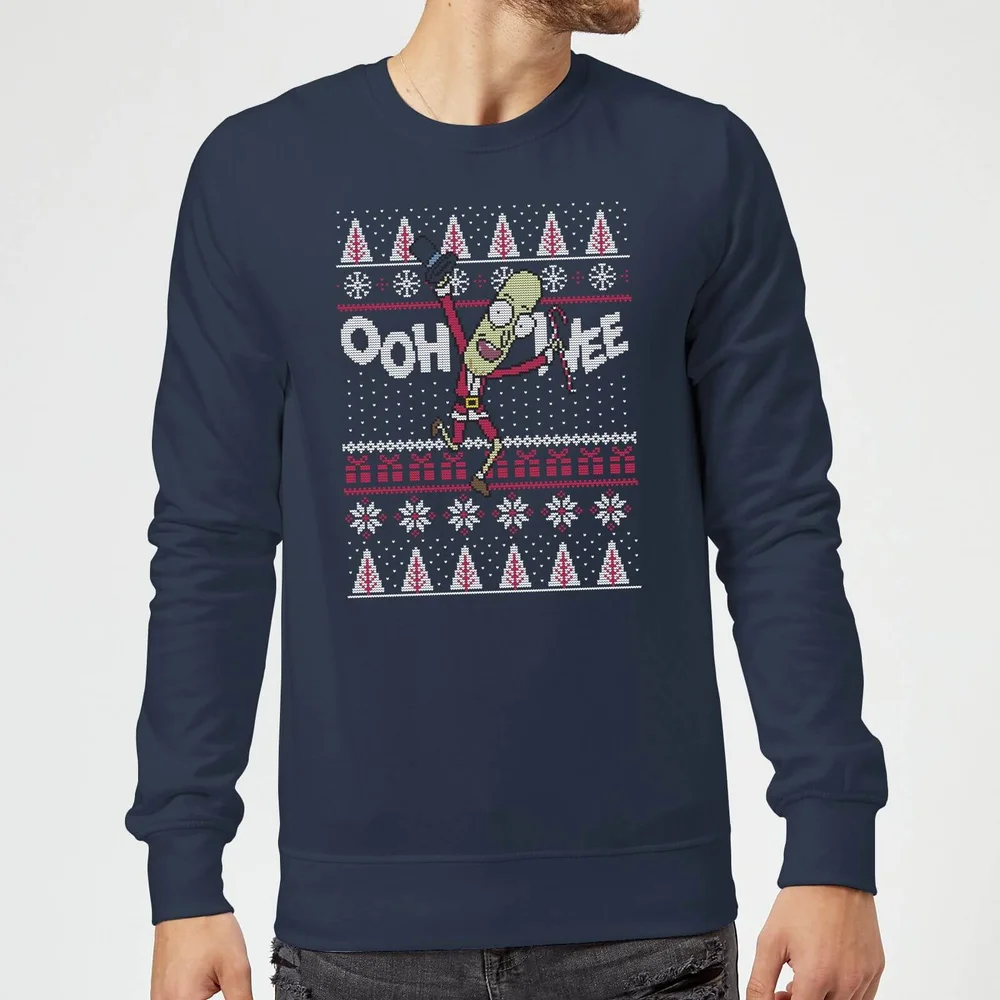 Rick and Morty Ooh Wee Weihnachtspullover – Navy - S Bild 1
