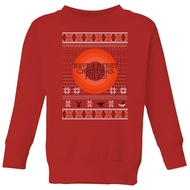 Looney Tunes Knit Kinder Weihnachtspullover – Rot