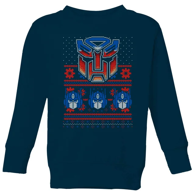 Autobots Classic Ugly Knit Kinder Weihnachtspullover – Navy