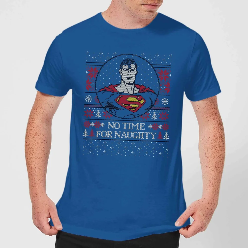 Superman May Your Holidays Be Super Men's Christmas T-Shirt - Royal Blue - S Bild 1