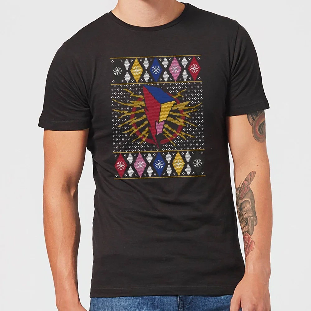 Power Rangers Men's Christmas T-Shirt - Black - S Bild 1
