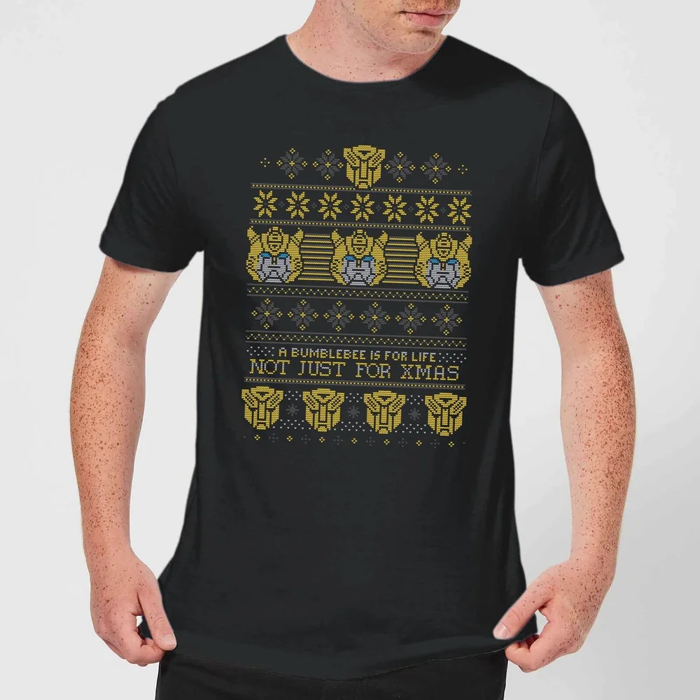 Bumblebee Classic Ugly Knit Men's Christmas T-Shirt - Black - S Bild 1